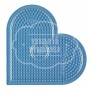 Placa base / Pegboard MIDI Corazón grande transparente
