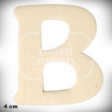 Letra B en Madera de 4 cm