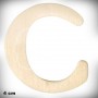 Letra C en Madera de 4 cm