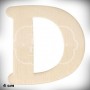 Letra D en Madera de 4 cm