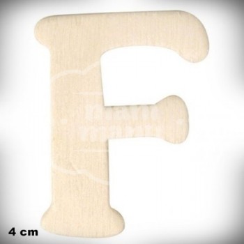 Letra F en Madera de 4 cm