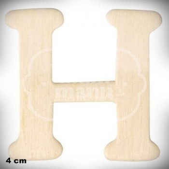 Letra H en Madera de 4 cm