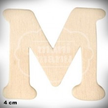Letra M en Madera de 4 cm