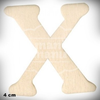 Letra X en Madera de 4 cm
