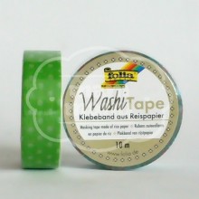 Washi tape "Verde con Topos Blancos"
