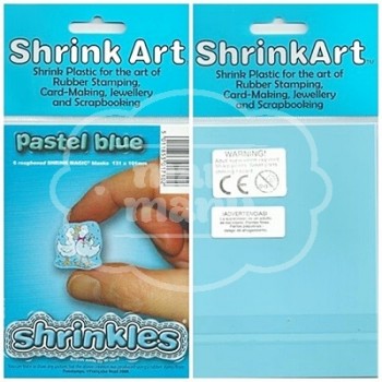 Plástico Mágico SHRINKLES 6 láminas de 13,1x10,1 cm Azul Pastel