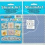 Plástico Mágico SHRINK ART 6 láminas estampadas de 13,1x10,1 cm Frosted Azul