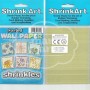 Plástico Mágico SHRINK ART 6 láminas estampadas de 13,1x10,1 cm frosted Amarillo (Yellow)