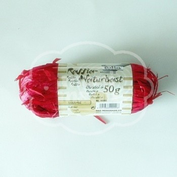 Rafia Natural Rojo 50 gr.